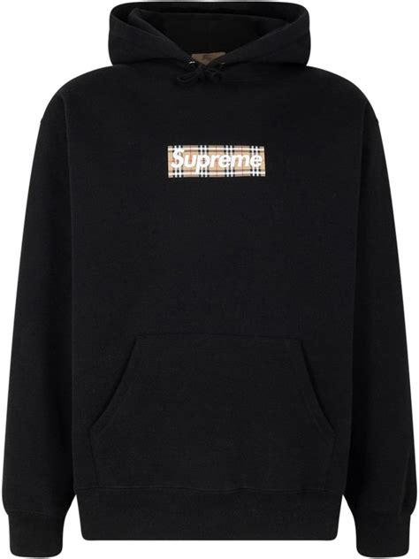 supreme burberry box hoodie|burberry box logo sweatshirt.